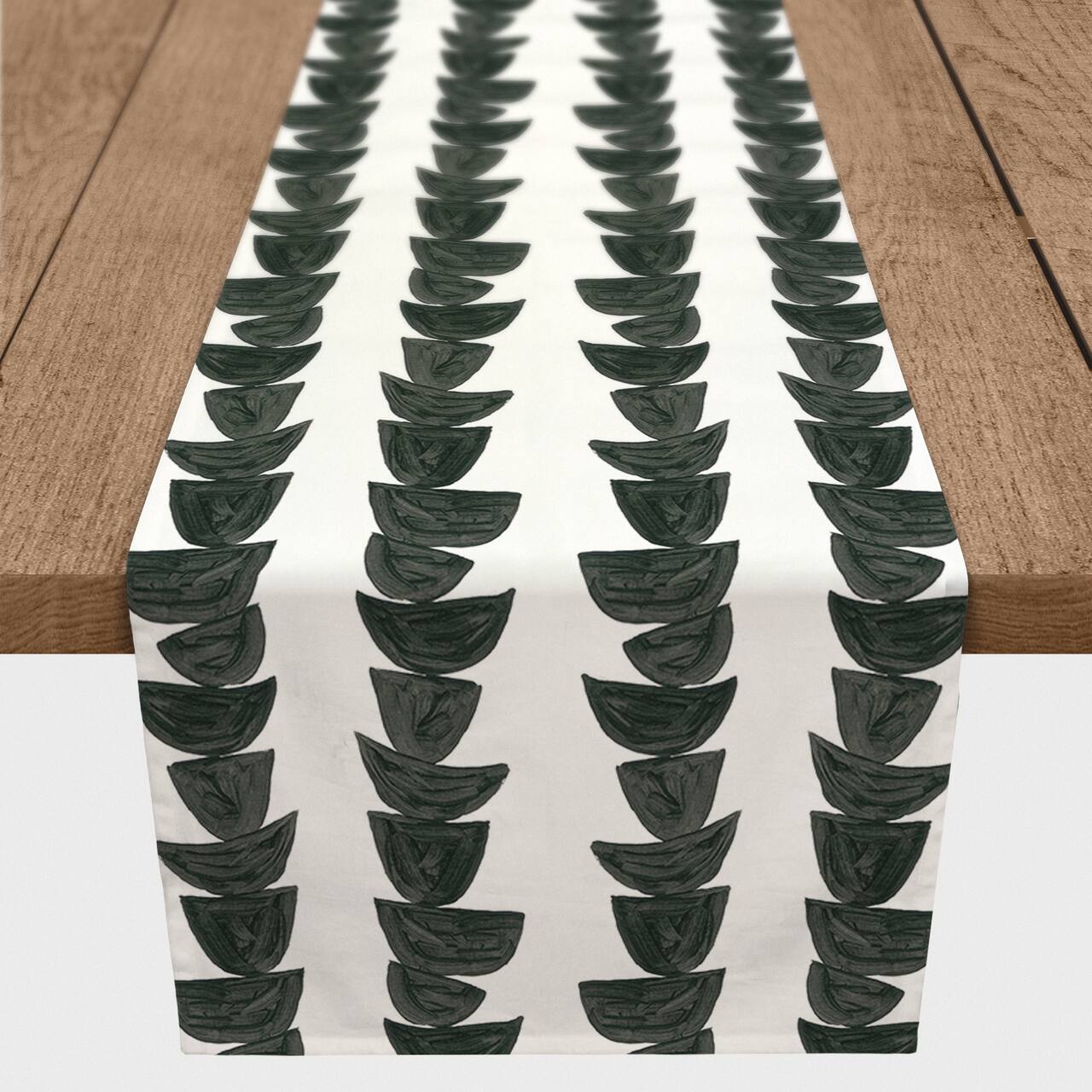 Monochromatic Stacked Bowls 16" x 72" Cotton Twill Runner